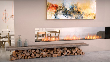 EcoSmart Fire Flex fireplace 122DB, long fire without smoke and soot