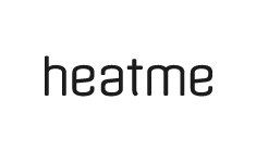 Logo heatme: Akku-Heizkissen fuer draussen in der kalten Jahreszeit, fuer Gastronomie, Cafe, Hotel, Restaurant und Privat