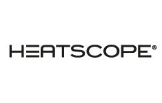Logo HEATSCOPE: Design-Ambiente-Infrarot-Heizstrahler mit weniger Licht und mehr Waerme, for conservatories, terraces, balconies and restaurants